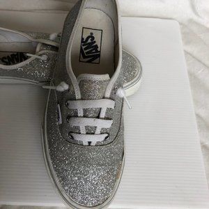 Van's Silver Glitter Sneakers Size 6.5